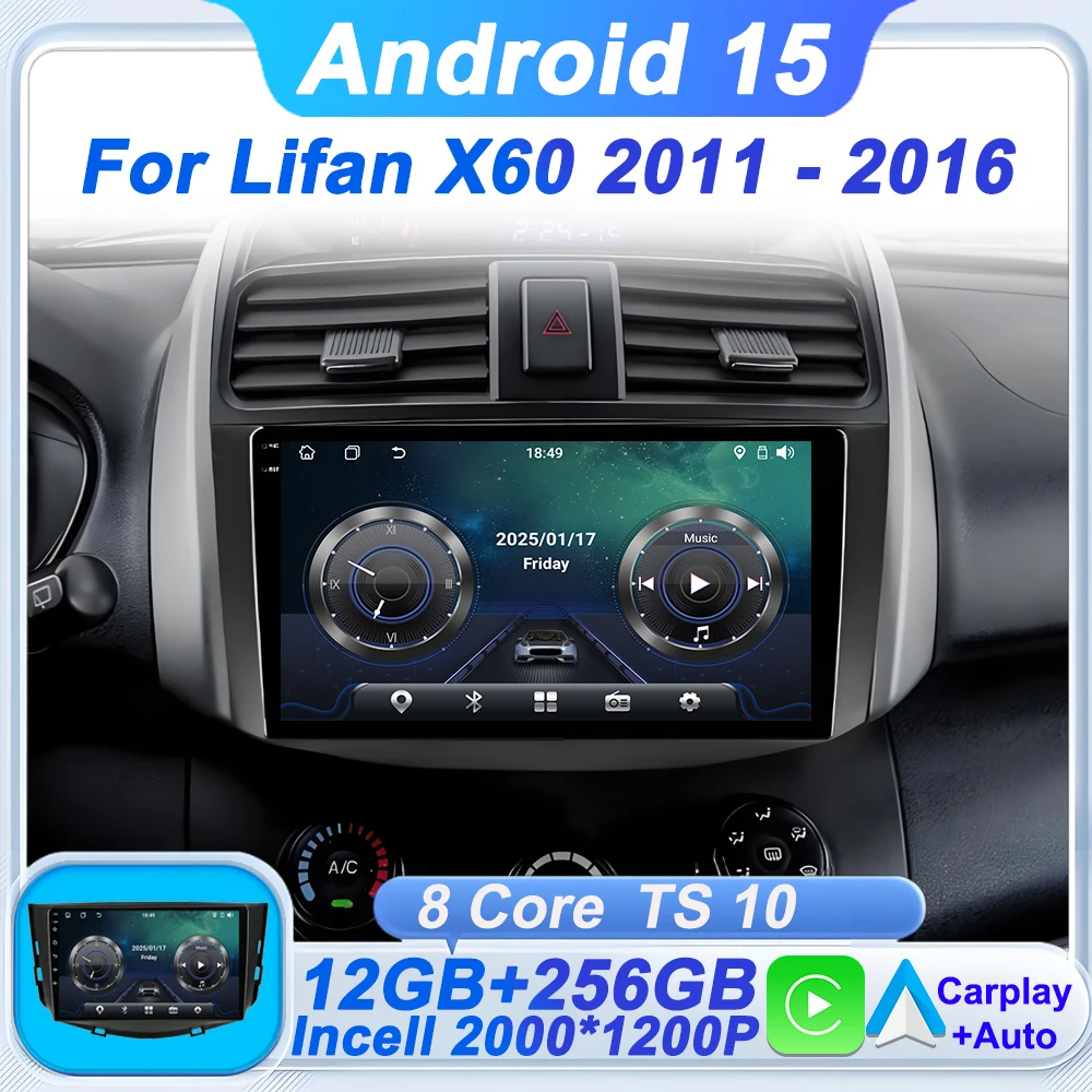 9-дюймовый мультимедийный видеоплеер для Lifan X60 2011-2016 Android 15 Carplay, автоэкран, стерео головное устройство, GPS-навигация, 5G Wi-Fi
9-дюймовый мультимедийный видеоплеер для Lifan X60 2011-2016 Android 15 Carplay, автоэкран, стерео головное устройство, GPS-навигация, 5G Wi-Fi