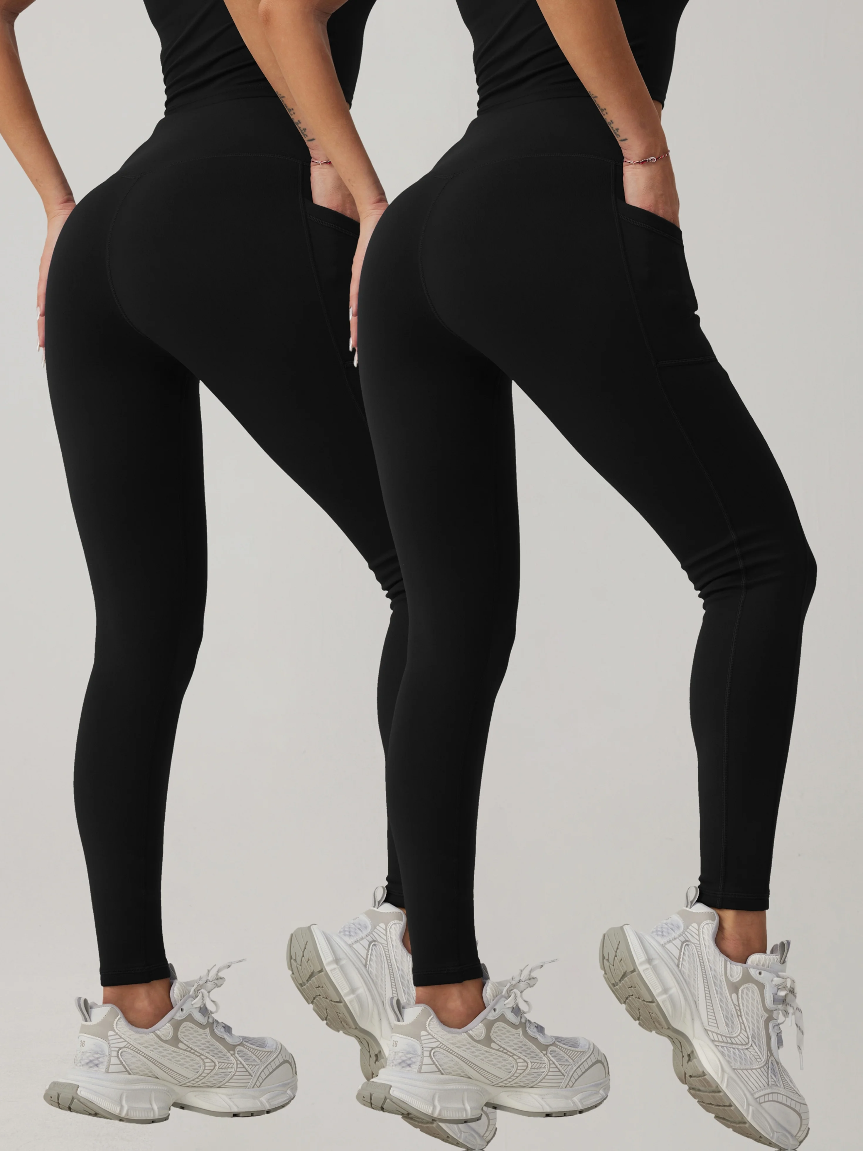 Женские брюки для йоги, 2 шт., однотонные, с карманами, с высокой талией, с контролем живота, быстросохнущие, с подтяжкой ягодиц, высокая эластичность.
Женские брюки для йоги, 2 шт., однотонные, с карманами, с высокой талией, с контролем живота, быстросохнущие, с подтяжкой ягодиц, высокая эластичность.