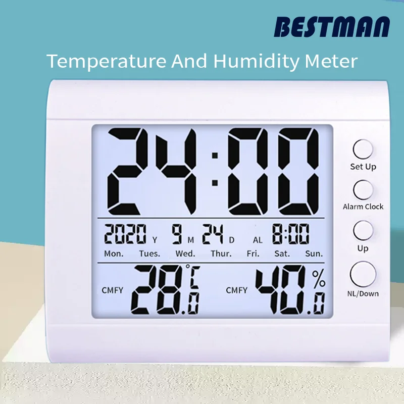 BESTMANThermometer Крытый бытовой прецизионный измеритель температуры и влажности в детской комнате, психометр, электронный цифровой измеритель влажности 
BESTMANThermometer Крытый бытовой прецизионный измеритель температуры и влажности в детской комнате, психометр, электронный цифровой измеритель влажности
