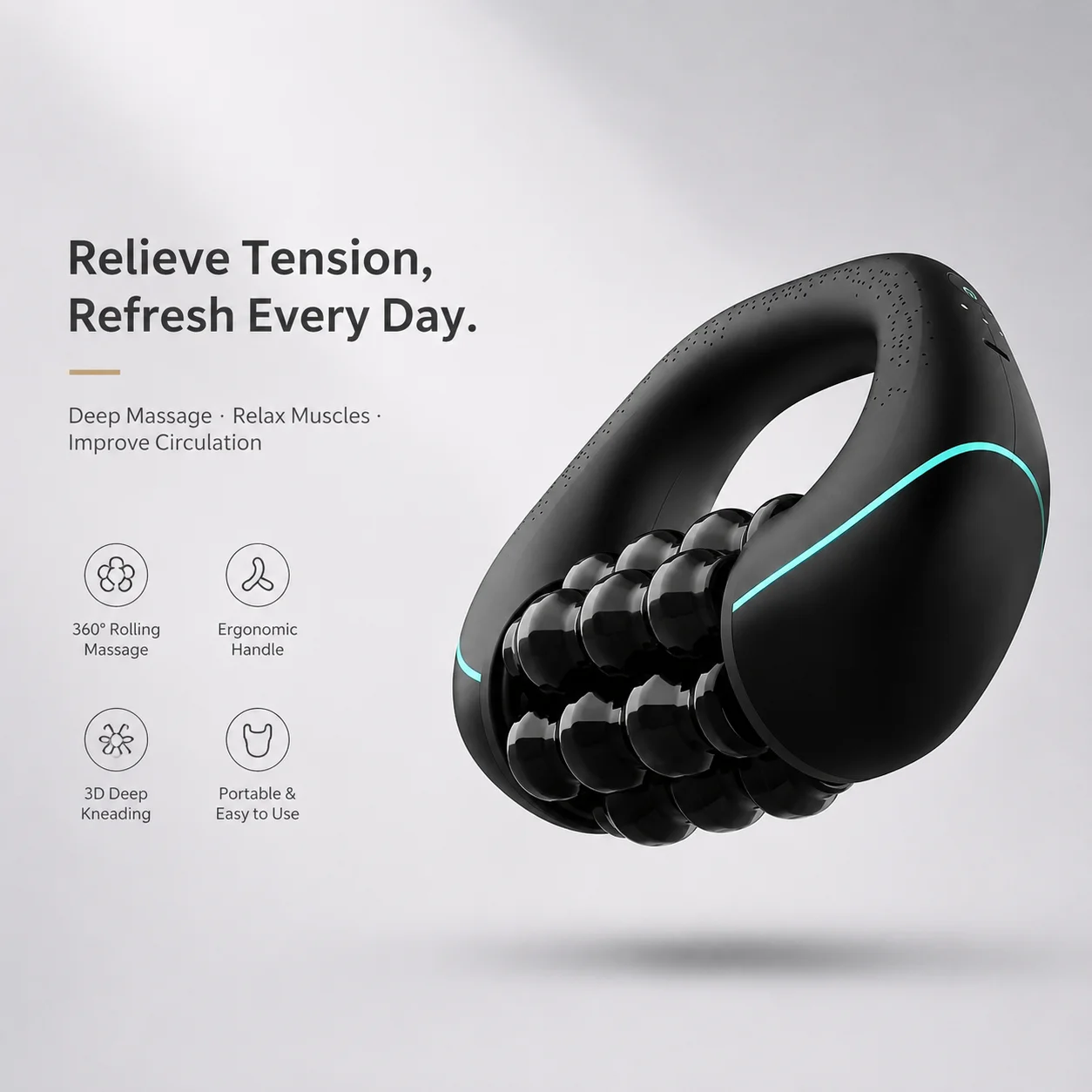 Mini Rolling Percussive Massager Whole Body Fatigue Relief Deep Tissue and Muscle Recovery Rechargeable Powerful 3-Speed Spin
Mini Rolling Percussive Massager Whole Body Fatigue Relief Deep Tissue and Muscle Recovery Rechargeable Powerful 3-Speed Spin