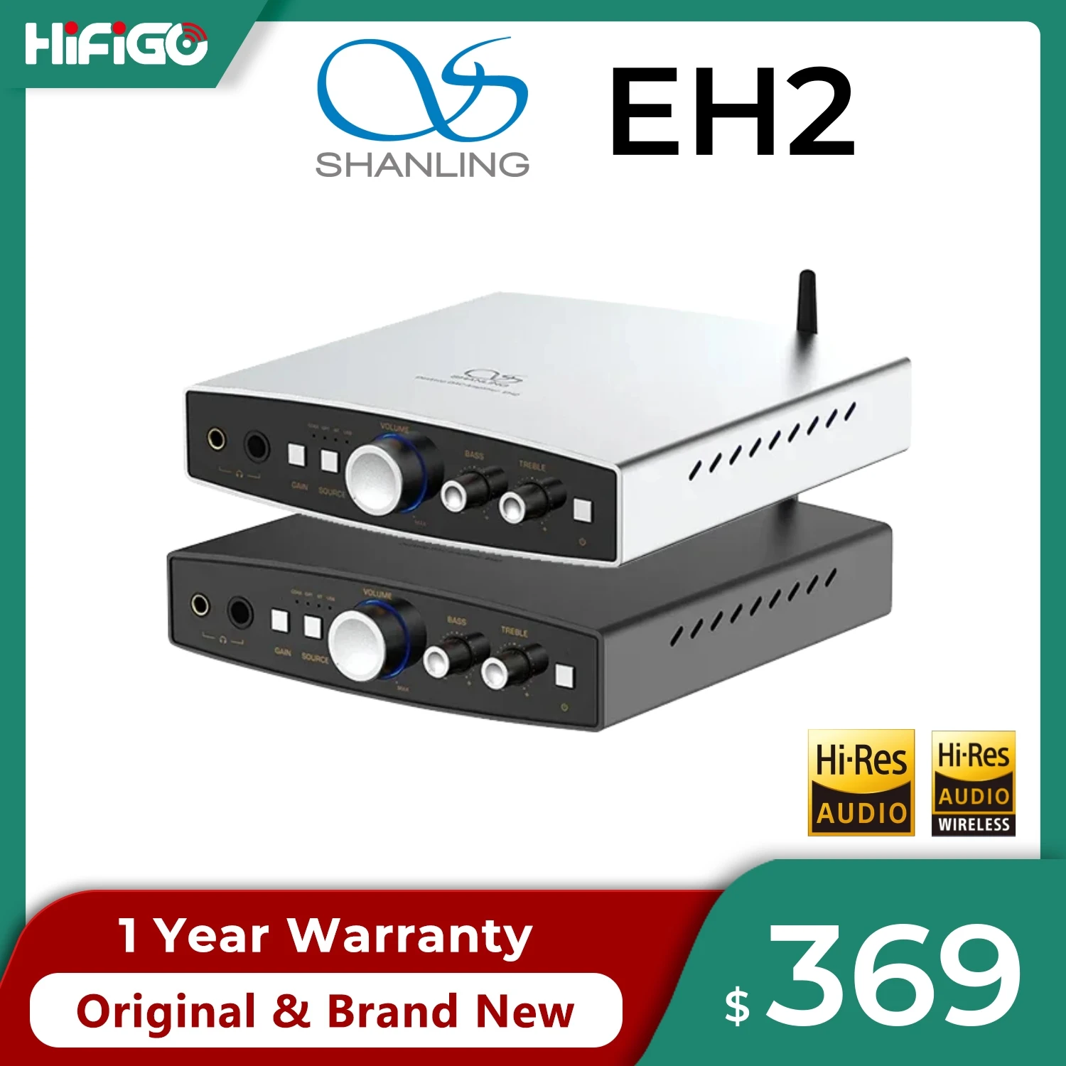 SHANLING EH2 24-битная архитектура R2R ЦАП AMP Настольный декодер Усилитель для наушников Bluetooth 5.2 LDAC Hi-Res Audio PCM768 DSD512
SHANLING EH2 24-битная архитектура R2R ЦАП AMP Настольный декодер Усилитель для наушников Bluetooth 5.2 LDAC Hi-Res Audio PCM768 DSD512