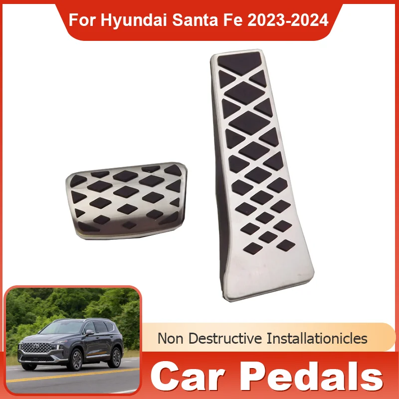 for Hyundai Santa Fe MX5 2024 2025 AT Stainless Steel Car Foot Pedal Accelerator Gas Brake Clutch No Drilling Pedal Cover Parts
for Hyundai Santa Fe MX5 2024 2025 AT Stainless Steel Car Foot Pedal Accelerator Gas Brake Clutch No Drilling Pedal Cover Parts