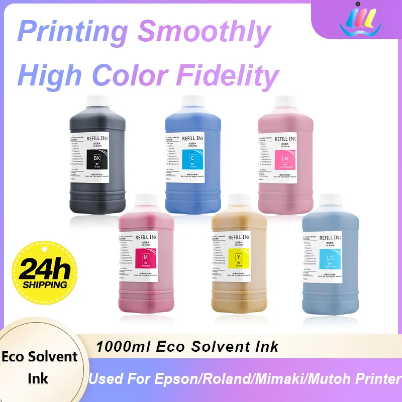 JMDD 1000ml Eco-Solvent Ink Compatible with Roland Mimaki Mutoh Epson TX800 4720 I3200 5113 - Printer Ink for DX4 DX5 DX6 DX7 XP
JMDD 1000ml Eco-Solvent Ink Compatible with Roland Mimaki Mutoh Epson TX800 4720 I3200 5113 - Printer Ink for DX4 DX5 DX6 DX7 XP
