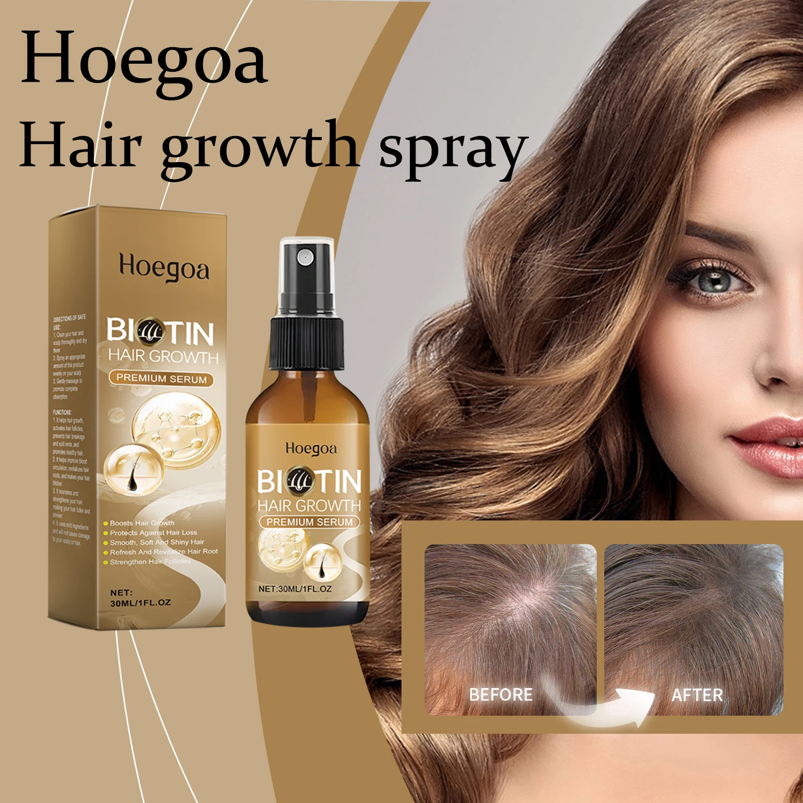 Hoegoa Biotin спрей для роста волос, восстановление поврежденных волос, предотвращение выпадения волос, стимулирует здоровье кожи головы, разглаживающая натуральная сыворотка для роста волос
Hoegoa Biotin спрей для роста волос, восстановление поврежденных волос, предотвращение выпадения волос, стимулирует здоровье кожи головы, разглаживающая натуральная сыворотка для роста волос
