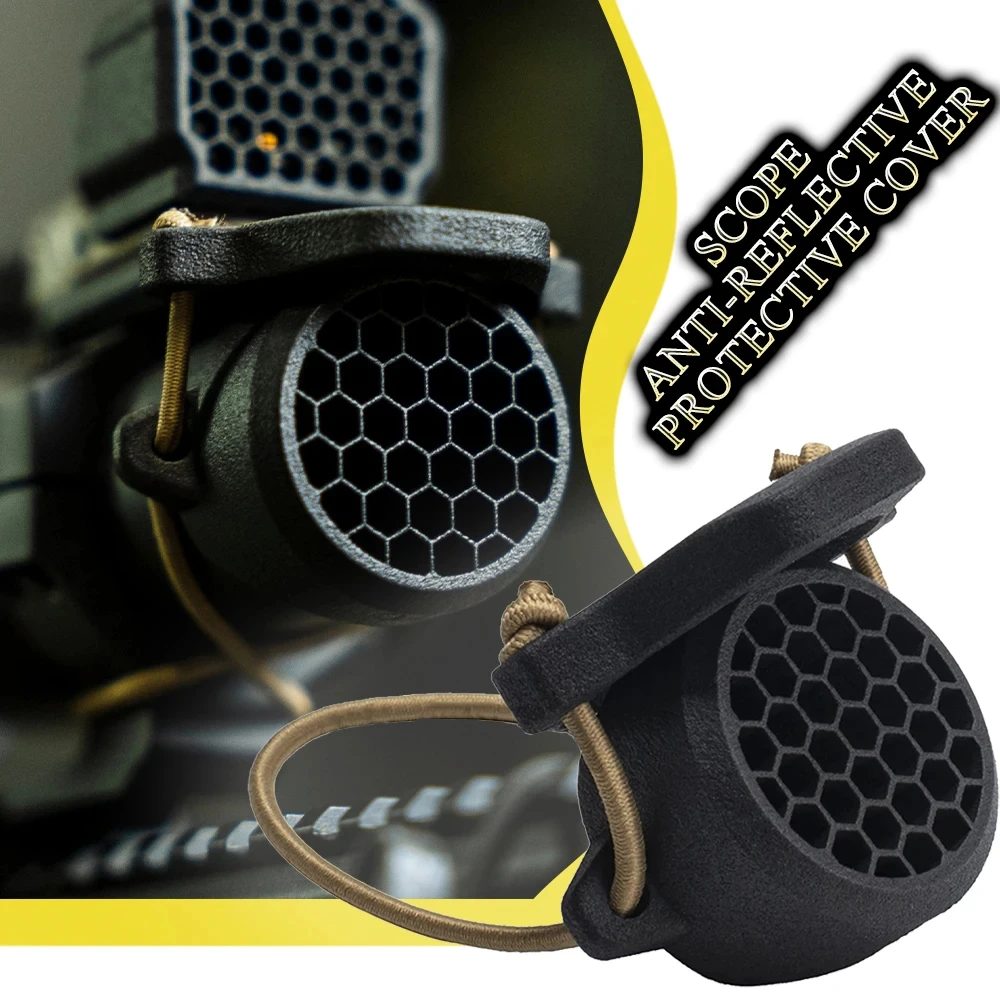 Tactical Scope Lens Cover Protector Round Meshy Anti-Reflective Objective Cap With Rear Cap Shock Cord for Hunting Shooting
Tactical Scope Lens Cover Protector Round Meshy Anti-Reflective Objective Cap With Rear Cap Shock Cord for Hunting Shooting