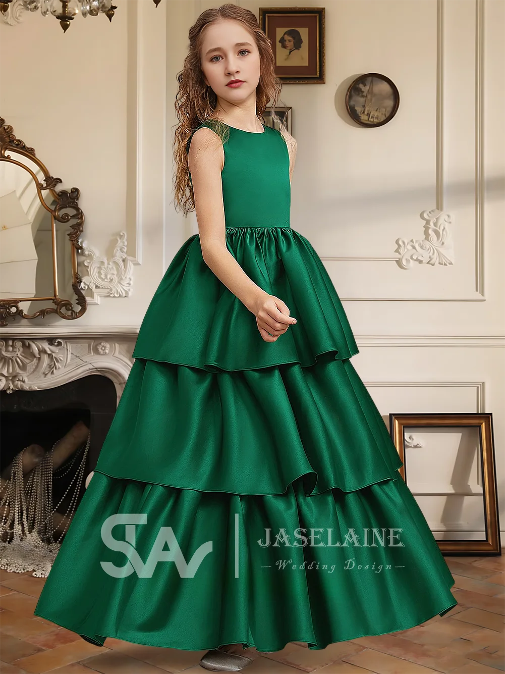 A Ball Gown Princess Scoop Floor Length Satin Junior Bridesmaid Dress Flower Girl Dress Girls Party Wedding Formal Special
A Ball Gown Princess Scoop Floor Length Satin Junior Bridesmaid Dress Flower Girl Dress Girls Party Wedding Formal Special