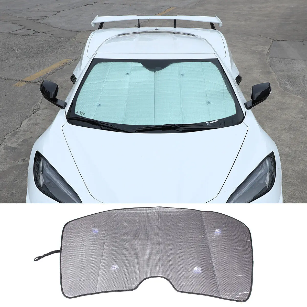 Car Front Window Sun Shade UV Protection Whole Car Sunshade Windshield Cover For 2020-2023 Corvette C8 Auto Interior Accessories
Car Front Window Sun Shade UV Protection Whole Car Sunshade Windshield Cover For 2020-2023 Corvette C8 Auto Interior Accessories