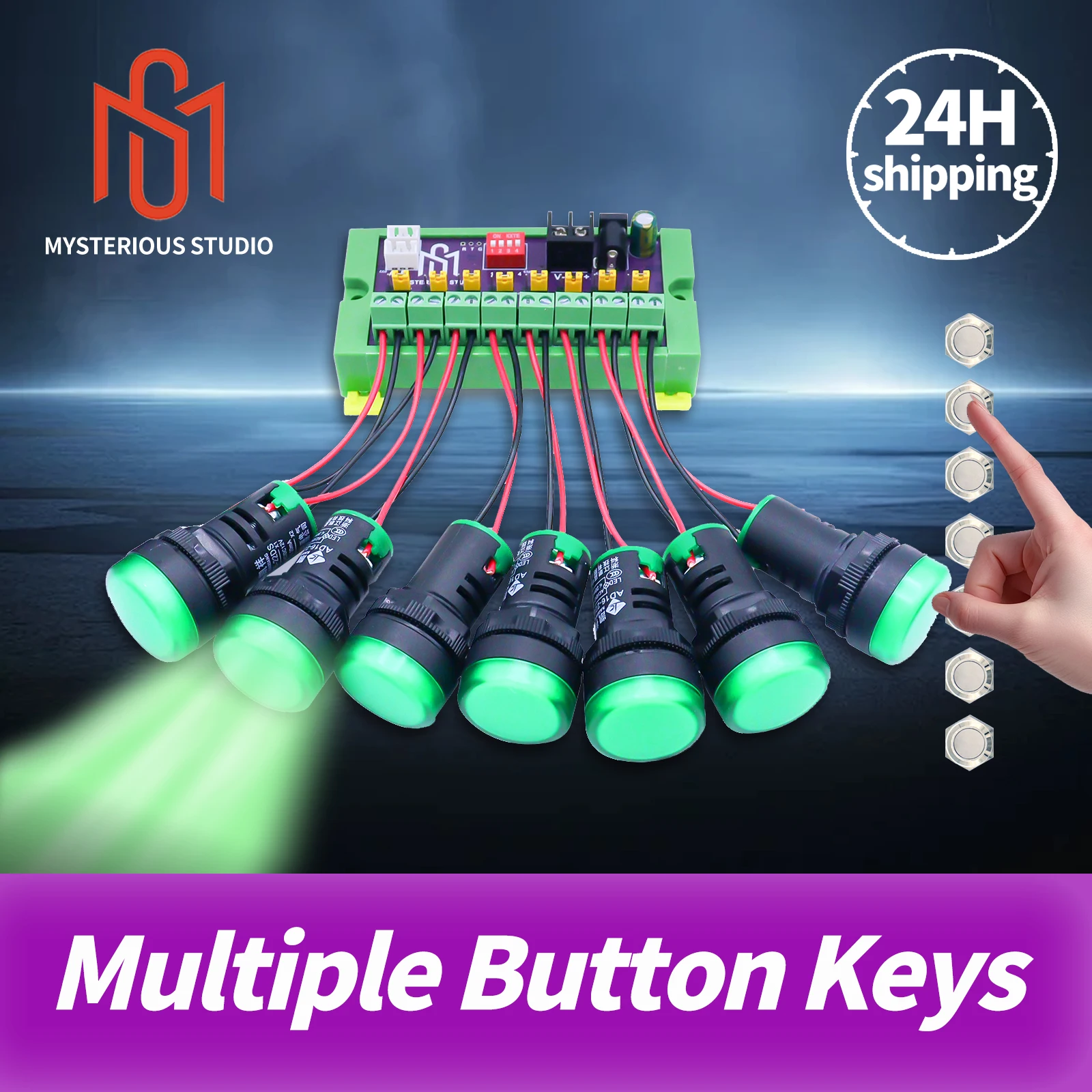 Таинственные реквизиты для квест-комнаты: введите правильную последовательность кнопок, все светильники загорятся, и вы сможете открыть настоящую квест-комнату.
Таинственные реквизиты для квест-комнаты: введите правильную последовательность кнопок, все светильники загорятся, и вы сможете открыть настоящую квест-комнату.