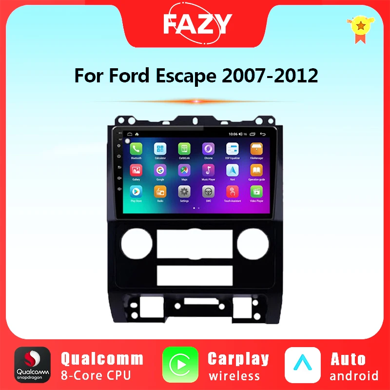 9 inch Android 12 Car Multimedia Player For Ford Escape 2007-2012 Stereo GPS Navigation Carplay Car Radio 4G WIFI DSP Qualcomm
9 inch Android 12 Car Multimedia Player For Ford Escape 2007-2012 Stereo GPS Navigation Carplay Car Radio 4G WIFI DSP Qualcomm