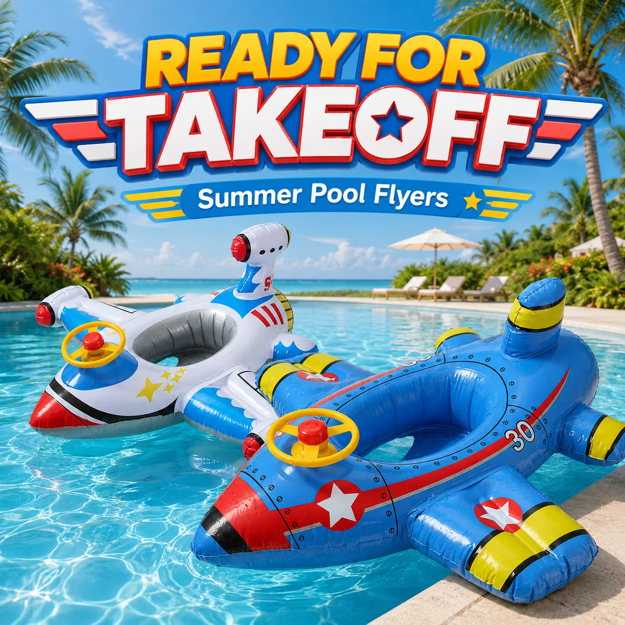 1PC Inflatable Airplane Pool Floats with Steering Wheel Toddler, Swim Seat Ring Summer Water Toy Pool Accessories
1PC Inflatable Airplane Pool Floats with Steering Wheel Toddler, Swim Seat Ring Summer Water Toy Pool Accessories