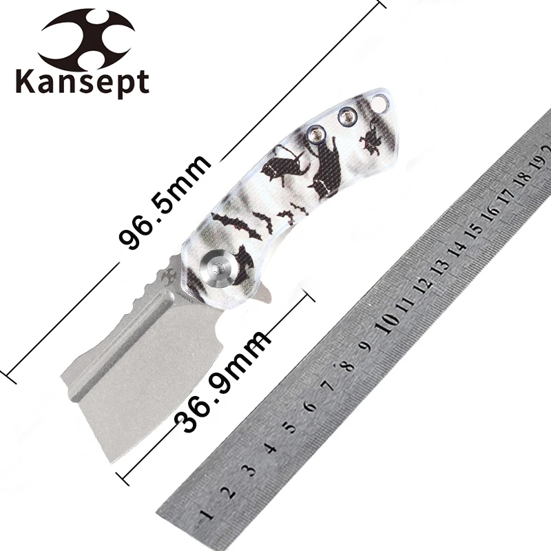 Kansept Halloween Special Mini Korvid T3030W1 Folding Knife Stonewashed 154CM with G10 with Cat and Bat Print for Gift EDC Carry
Kansept Halloween Special Mini Korvid T3030W1 Folding Knife Stonewashed 154CM with G10 with Cat and Bat Print for Gift EDC Carry
