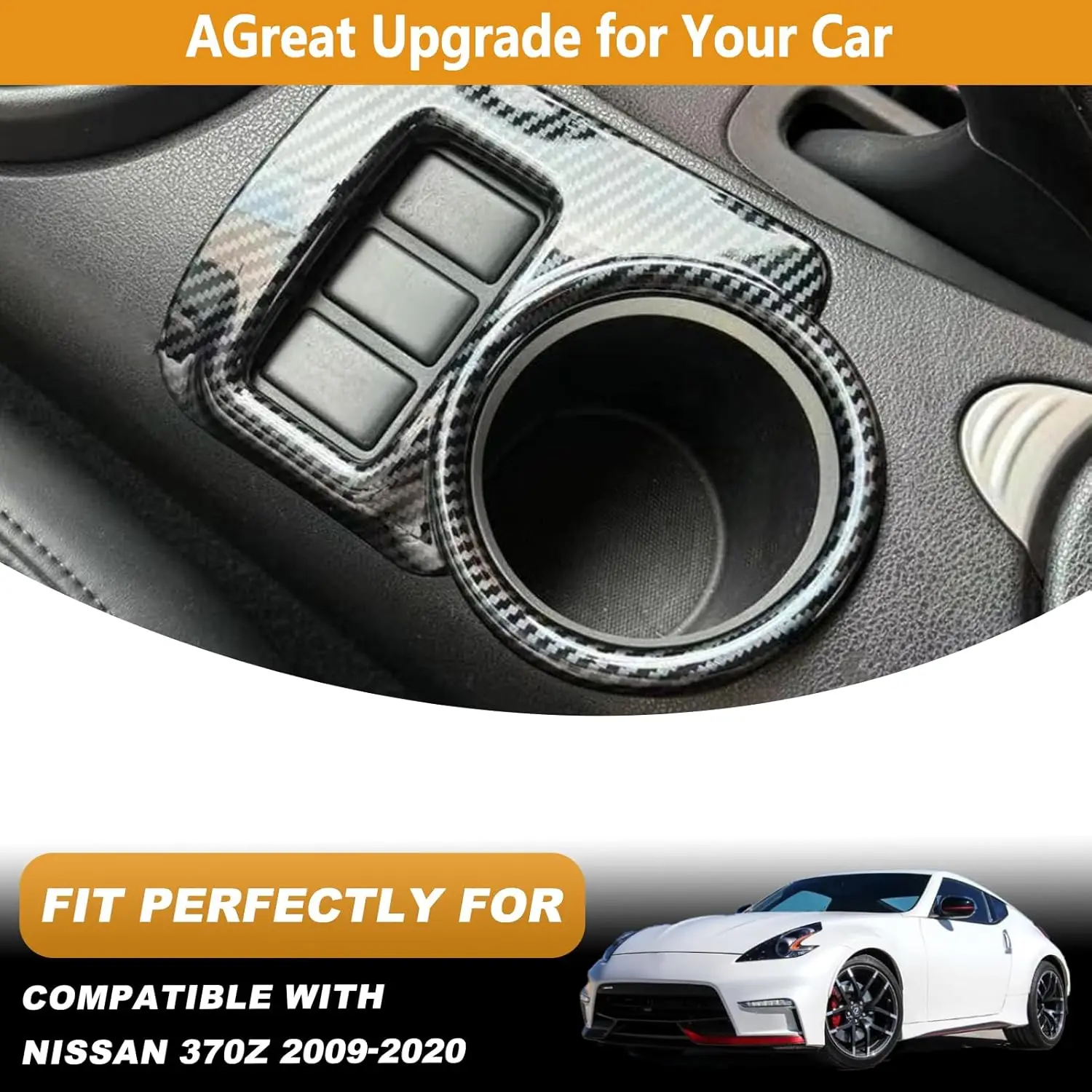 1PCS Carbon Fiber Car Interior Center Control Cup Holder Frame Trim For Nissan 370Z Fairlady Z Z34 2009-2020 Cover Accessories
1PCS Carbon Fiber Car Interior Center Control Cup Holder Frame Trim For Nissan 370Z Fairlady Z Z34 2009-2020 Cover Accessories