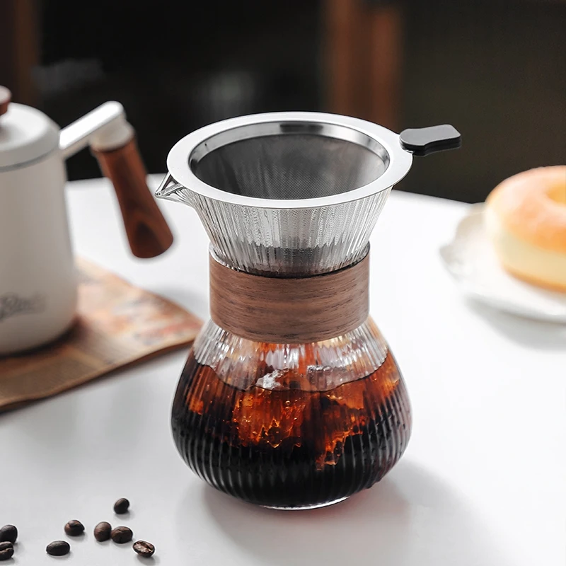 304 Stainless Steel Filter Glass Coffee Kettle - Drip Brewing Hot Brewer Pot Dripper Barista Pour over Coffee Maker for Espresso
304 Stainless Steel Filter Glass Coffee Kettle - Drip Brewing Hot Brewer Pot Dripper Barista Pour over Coffee Maker for Espresso