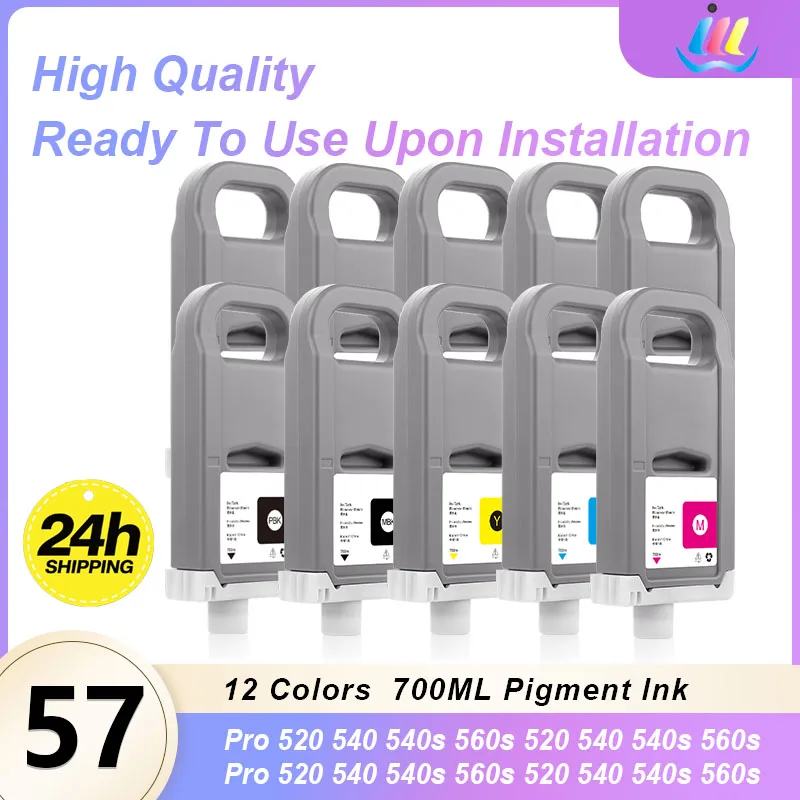JMDD Full PFI-57 PFI57 Pigment Ink Cartridge with Chip Compatible for Canon Pro520 Pro540 Pro540s Pro560s Pro521 Pro541 Pro561
JMDD Full PFI-57 PFI57 Pigment Ink Cartridge with Chip Compatible for Canon Pro520 Pro540 Pro540s Pro560s Pro521 Pro541 Pro561