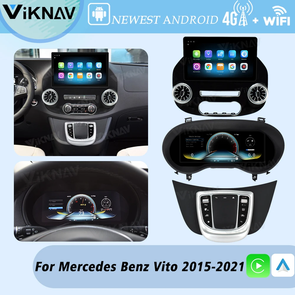 13-дюймовый автомобильный радиоприемник Viknav на Android для Benz Vito 2015-2021, беспроводной автомобильный GPS-навигатор Carplay (автомобильное радио + инструмент + мышь)
13-дюймовый автомобильный радиоприемник Viknav на Android для Benz Vito 2015-2021, беспроводной автомобильный GPS-навигатор Carplay (автомобильное радио + инструмент + мышь)