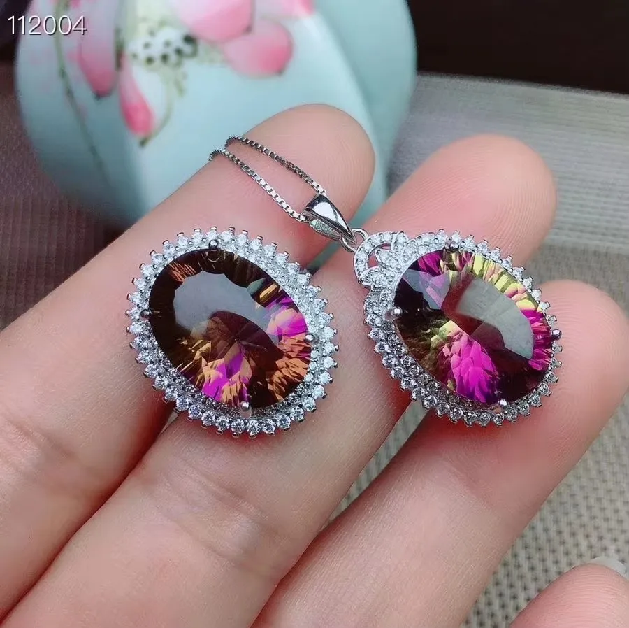 KJJEAXCMY Fine Jewelry 12x16mm Ametrine 925 Sterling Silver Women Gemstone Pendant Necklace Chain Ring Set Noble Party Gift
KJJEAXCMY Fine Jewelry 12x16mm Ametrine 925 Sterling Silver Women Gemstone Pendant Necklace Chain Ring Set Noble Party Gift