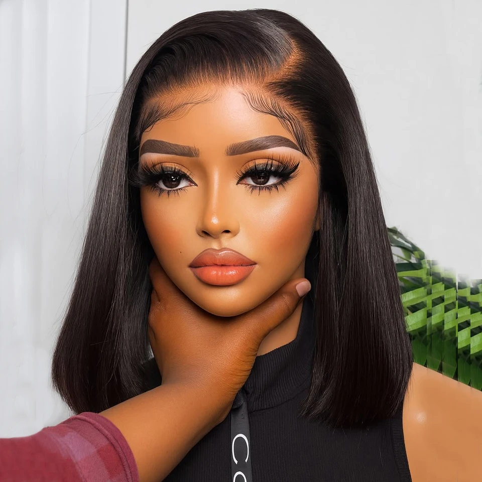 13x4 4x4 Short Bob Lace Wig 100% Human Hair Natural Color Transparent Lace Front Wig Straight Bob Wigs For Women PrePlucked 200%
13x4 4x4 Short Bob Lace Wig 100% Human Hair Natural Color Transparent Lace Front Wig Straight Bob Wigs For Women PrePlucked 200%