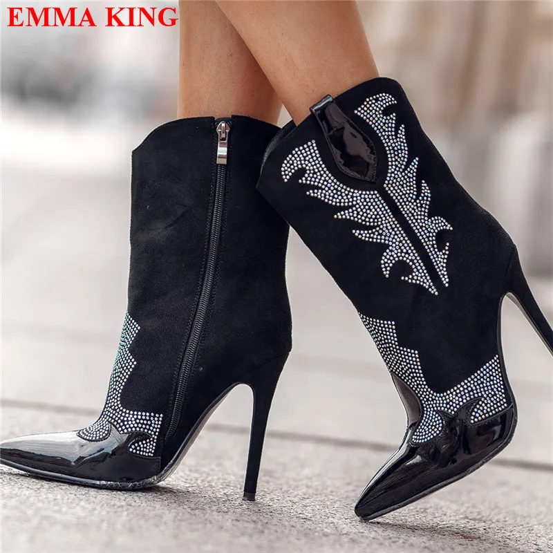 Fashion Rhinestone Women Ankle Boots Autumn Winter Short Boots Woman Ladies Chelsea Zipper Botas Mujer High Heels Ladies Shoes
Fashion Rhinestone Women Ankle Boots Autumn Winter Short Boots Woman Ladies Chelsea Zipper Botas Mujer High Heels Ladies Shoes