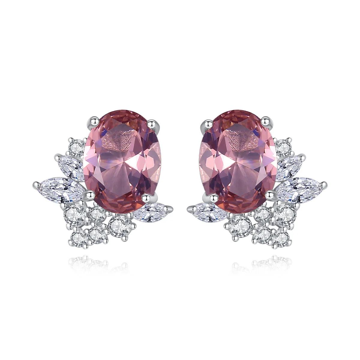 S925 Sterling SilverTrendy Plated Synthetic Gems Stud Earrings Morganite Earring Women Fashion Accessories Wedding Party Gift
S925 Sterling SilverTrendy Plated Synthetic Gems Stud Earrings Morganite Earring Women Fashion Accessories Wedding Party Gift