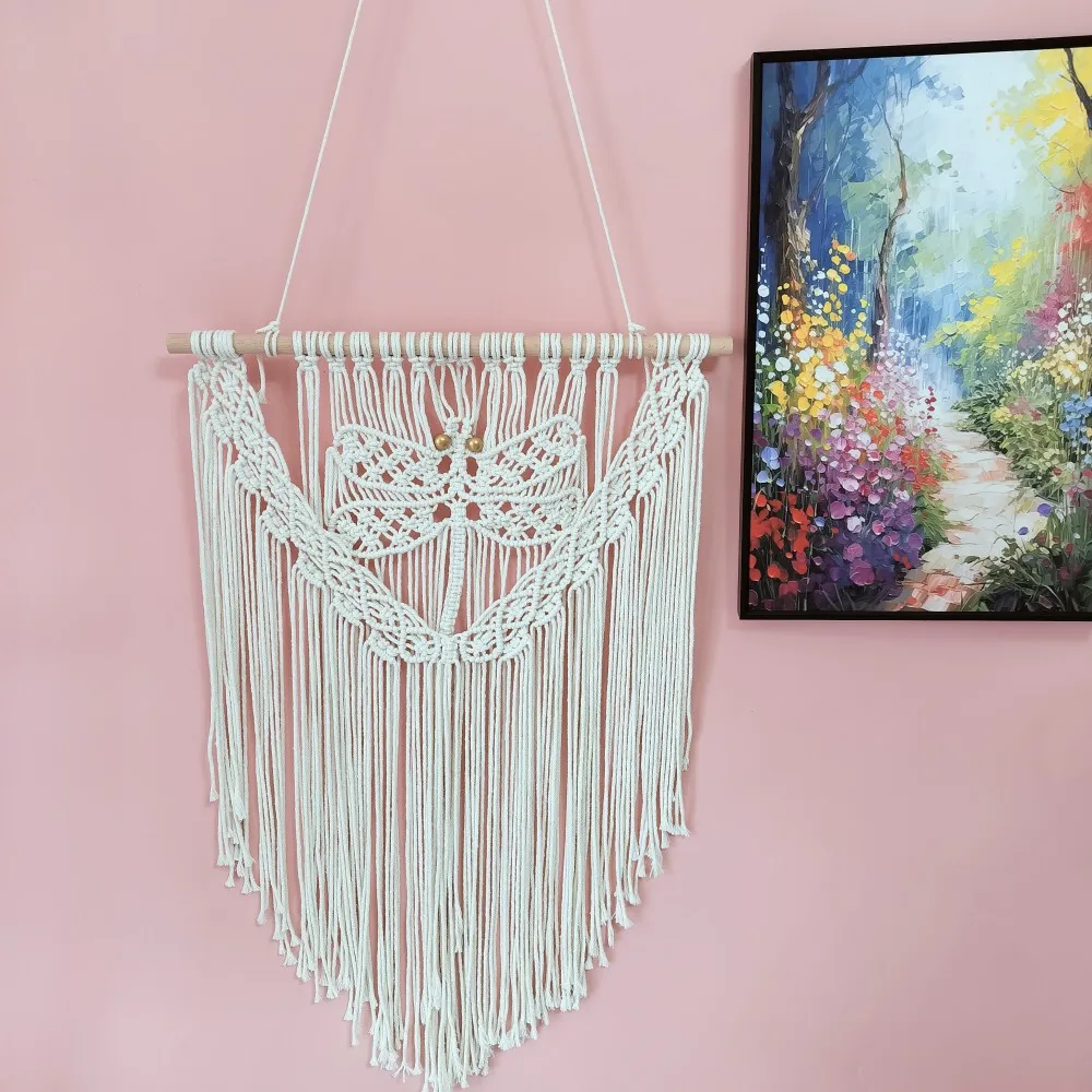 Versatile Colors Macrame Tapestry Dragonfly Patterns Hand Woven Tapestry Boho Wall Hangings Farmhouse Dining Room Nursery Decor
Versatile Colors Macrame Tapestry Dragonfly Patterns Hand Woven Tapestry Boho Wall Hangings Farmhouse Dining Room Nursery Decor