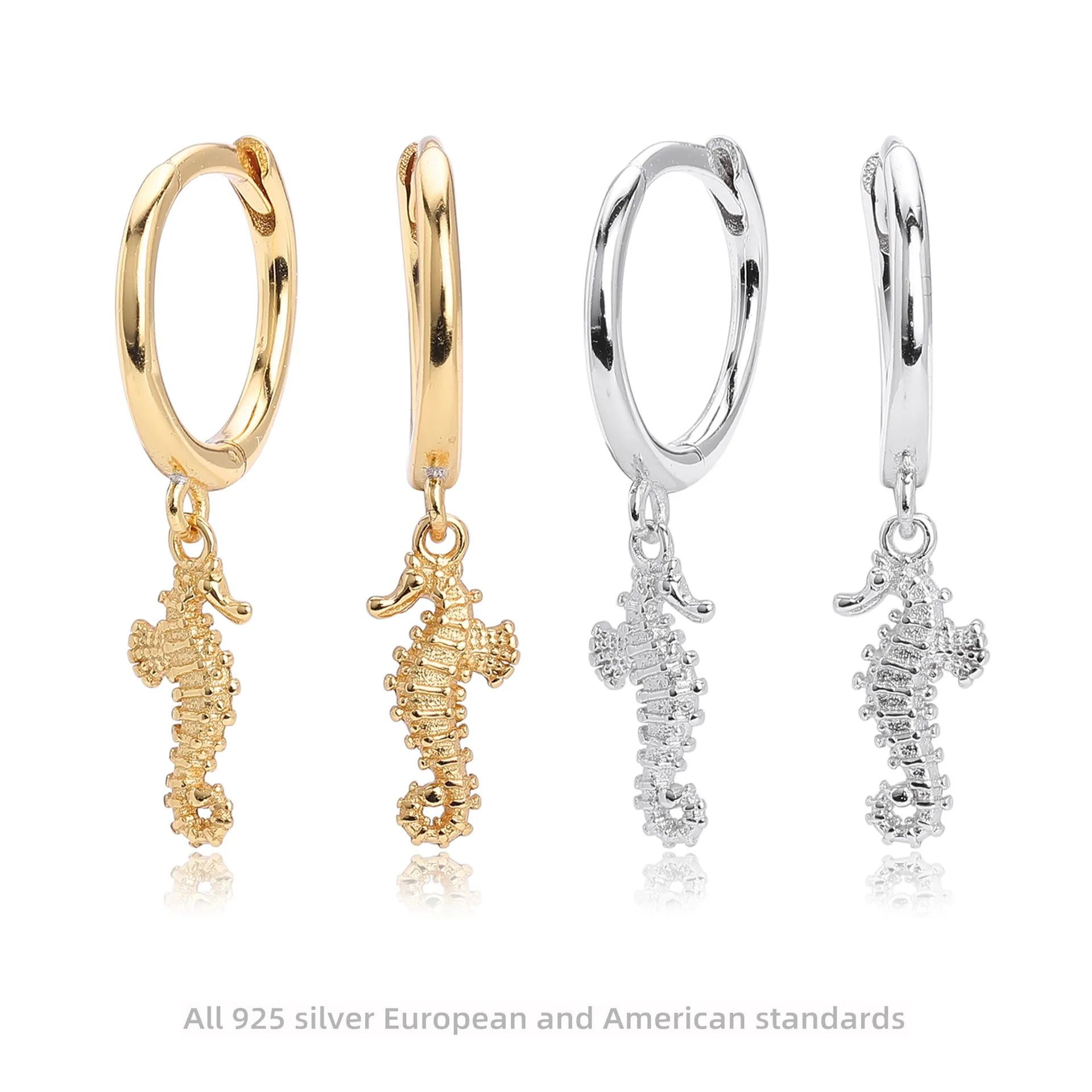 S925 Sterling Silver Seahorse Hoop Earrings Unique Marine Jewelry for Women Minimalist Ocean Style Gift
S925 Sterling Silver Seahorse Hoop Earrings Unique Marine Jewelry for Women Minimalist Ocean Style Gift