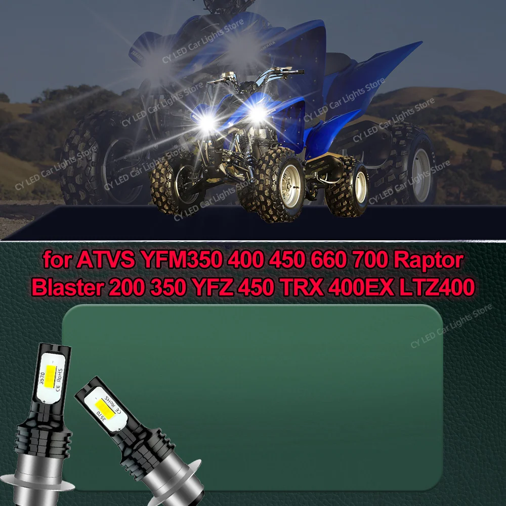 2Pcs 6000K White Bulbs 12V Motorcycle 80W LED Headlights Lamp For Yamaha ATVS YFM350 400 450 660 700 Plug and Play
2Pcs 6000K White Bulbs 12V Motorcycle 80W LED Headlights Lamp For Yamaha ATVS YFM350 400 450 660 700 Plug and Play