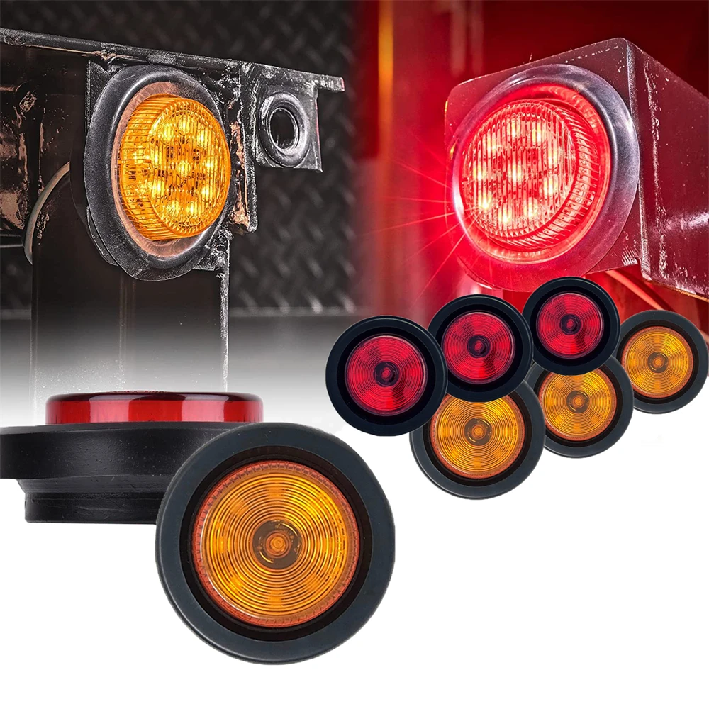 4 Red + 4 Amber Round 2" Side Marker Lights Clearance LED Truck Trailer Lamp 12V
4 Red + 4 Amber Round 2" Side Marker Lights Clearance LED Truck Trailer Lamp 12V