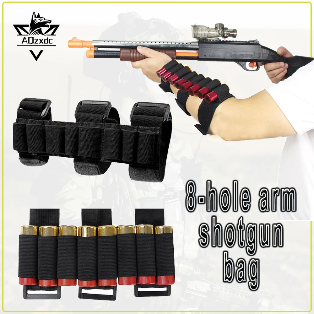 Tactical 8-hole Arm Shotgun Bag Adjustable Forearm Buttstock Sleeve Magazine pack Tactical Bullet Storage Belt for Field Hunting
Tactical 8-hole Arm Shotgun Bag Adjustable Forearm Buttstock Sleeve Magazine pack Tactical Bullet Storage Belt for Field Hunting