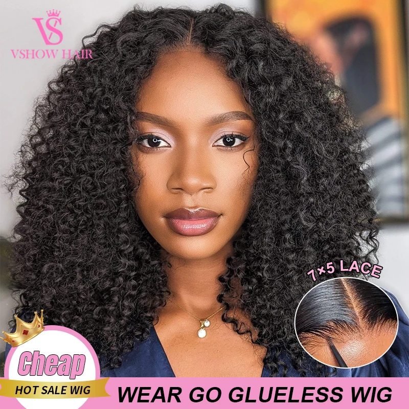 VSHOW 7x5 Glueless Kinky Curly Lace Front Human Hair Wigs Wear And Go Transparent HD Lace Wig Preplucked for Beginners
VSHOW 7x5 Glueless Kinky Curly Lace Front Human Hair Wigs Wear And Go Transparent HD Lace Wig Preplucked for Beginners