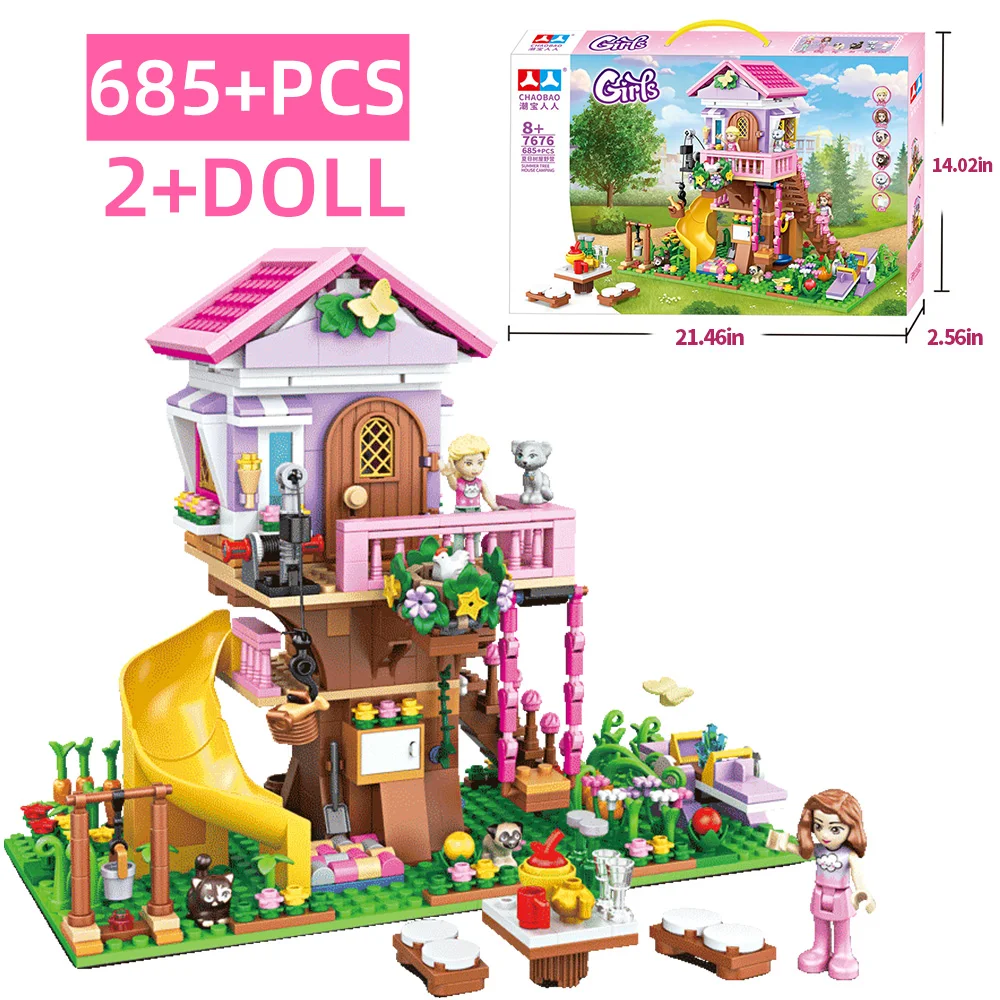 DIY Girls' Series Building Blocks Figures Friendship Tree House Villa Castle Friend Model Toy for Kids Birthday/Christmas Gifts
DIY Girls' Series Building Blocks Figures Friendship Tree House Villa Castle Friend Model Toy for Kids Birthday/Christmas Gifts