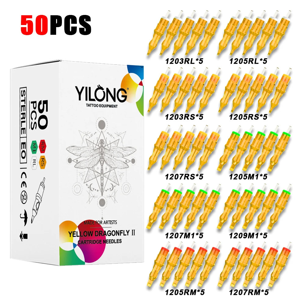 YILONG 50 шт. MIX иглы для татуировки одноразовые профессиональные перманентный макияж стерильные иглы для тату-картриджей для татуировки ручка машина
YILONG 50 шт. MIX иглы для татуировки одноразовые профессиональные перманентный макияж стерильные иглы для тату-картриджей для татуировки ручка машина