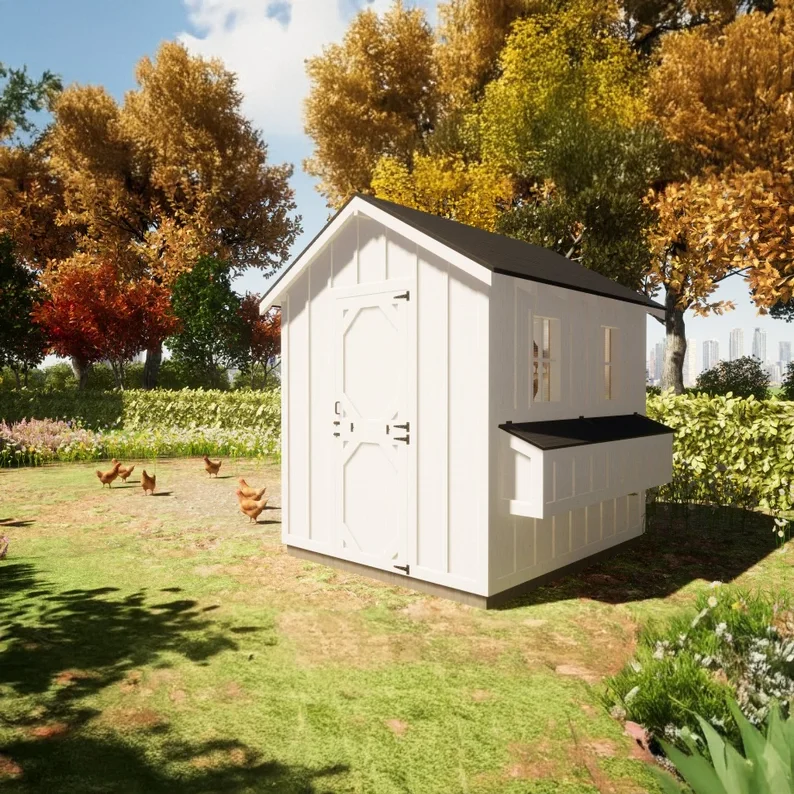 Chicken Coop Plans for 20–24 Chickens – DIY Walk-In Hen House with Run (8x8 ft) | Blueprints & Step-by-Step Guide
Chicken Coop Plans for 20–24 Chickens – DIY Walk-In Hen House with Run (8x8 ft) | Blueprints & Step-by-Step Guide