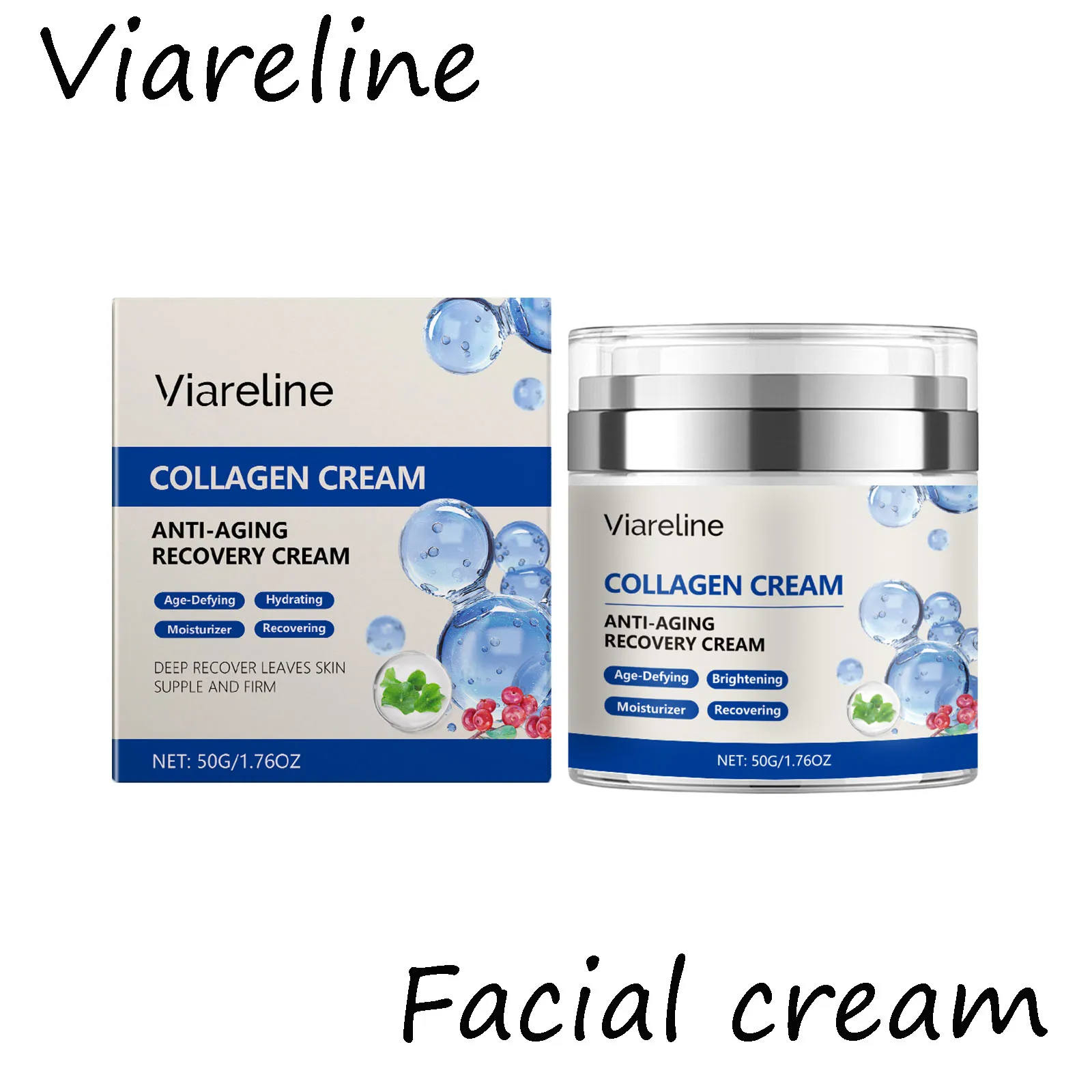 Viareline Collagen Face Cream Delay Aging Moisturizing Remove Wrinkles Enhance Skin Elasticity Reduce Sagging Face Skin Cream
Viareline Collagen Face Cream Delay Aging Moisturizing Remove Wrinkles Enhance Skin Elasticity Reduce Sagging Face Skin Cream