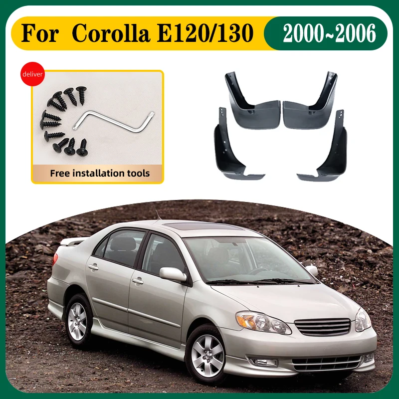 Car Mud Flaps for Toyota Corolla E120 E130 2000~2006 Auto Mudguard Splash Guards Fender Mudflaps Car Accessories Exterior Parts
Car Mud Flaps for Toyota Corolla E120 E130 2000~2006 Auto Mudguard Splash Guards Fender Mudflaps Car Accessories Exterior Parts