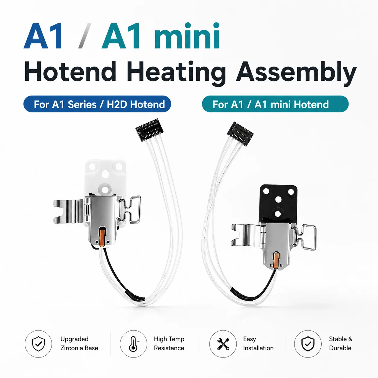 Bamboo Lab A1/A1 Mini/H2D Zirconia Hotend Heating Assembly 48W Fast Heating Anti-Clog Supports High-Speed Printing 3D Printer
Bamboo Lab A1/A1 Mini/H2D Zirconia Hotend Heating Assembly 48W Fast Heating Anti-Clog Supports High-Speed Printing 3D Printer