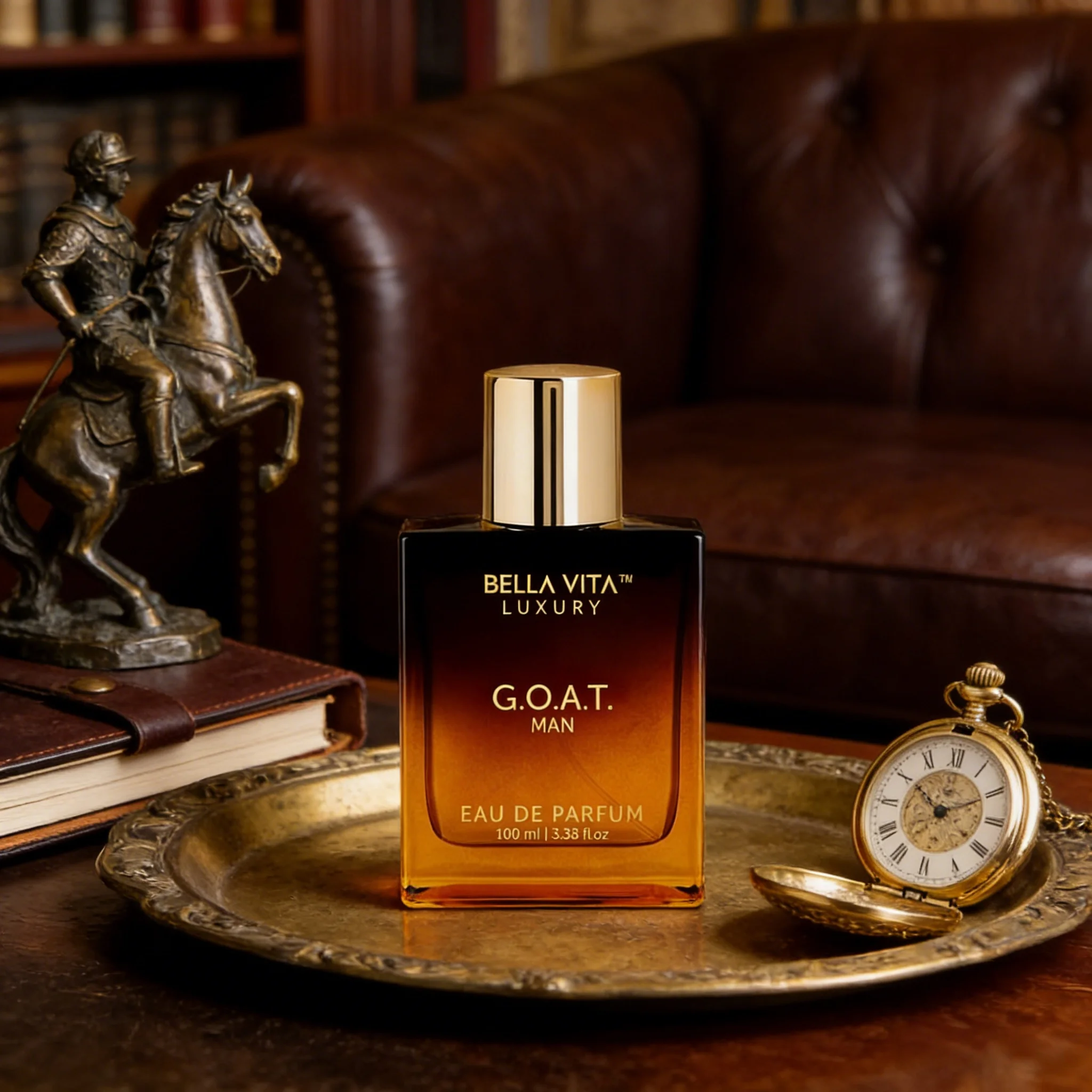 Bella Vita Luxury G.O.A.T Man Eau de Parfum Rich Warm Woody Spicy Scent Gradient Amber Square Bottle Long Lasting Masculine Perfume Ideal Holiday Gift for Him
Bella Vita Luxury G.O.A.T Man Eau de Parfum Rich Warm Woody Spicy Scent Gradient Amber Square Bottle Long Lasting Masculine Perfume Ideal Holiday Gift for Him