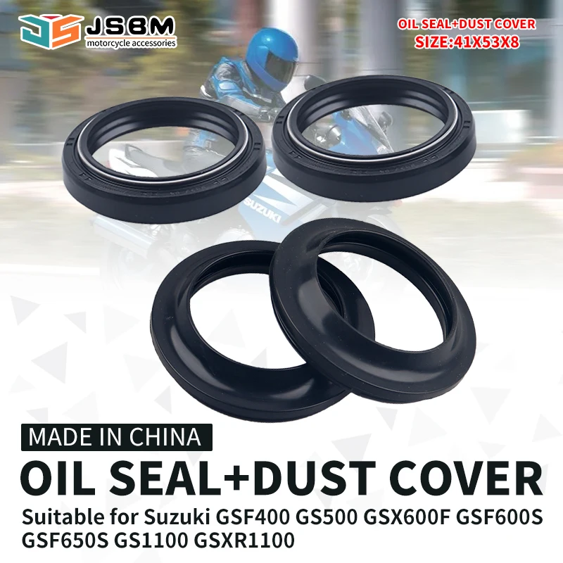 JSBM 41x53x8/10.5 Motorcycle Front Fork Damper Oil Seal Dust Seal for Suzuki GSF400 GS500 GSX600F GSF600S N GSF650S GSXR GS 1100
JSBM 41x53x8/10.5 Motorcycle Front Fork Damper Oil Seal Dust Seal for Suzuki GSF400 GS500 GSX600F GSF600S N GSF650S GSXR GS 1100