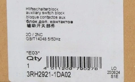 Brand New Original 3RH2921-1DA02 3RH2921-1DA11 3RH2921-1DA20 Warranty One-year Fast delivery
Brand New Original 3RH2921-1DA02 3RH2921-1DA11 3RH2921-1DA20 Warranty One-year Fast delivery
