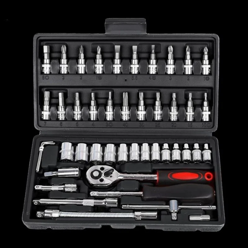 46/92 Piece Tool Set, Small Ratchet Tool Set, Socket Wrench, Multifunctional Car Repair Tool Box, Valentine's Day, Christmas, Gift, Perfect for Halloween, Thanksgiving, or Christmas Gifts, Also Suitable as Giveaways, Gifts for Classmates, Birthday Gifts,
46/92 Piece Tool Set, Small Ratchet Tool Set, Socket Wrench, Multifunctional Car Repair Tool Box, Valentine's Day, Christmas, Gift, Perfect for Halloween, Thanksgiving, or Christmas Gifts, Also Suitable as Giveaways, Gifts for Classmates, Birthday Gifts,