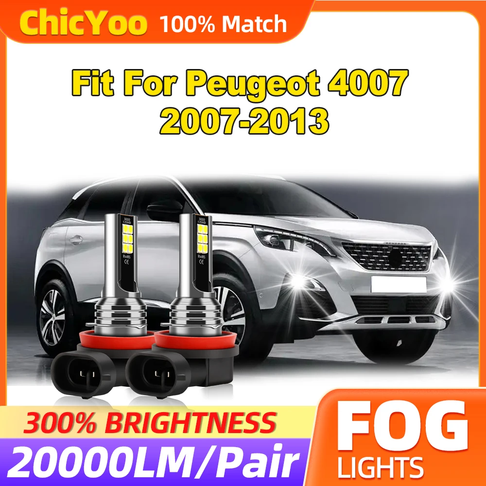 20000LM Car Fog Lamps 12V 6000K White Fog Lights 60W Canbus No Error Fit For Peugeot 4007 2007 2008 2009 2010 2011 2012 2013
20000LM Car Fog Lamps 12V 6000K White Fog Lights 60W Canbus No Error Fit For Peugeot 4007 2007 2008 2009 2010 2011 2012 2013