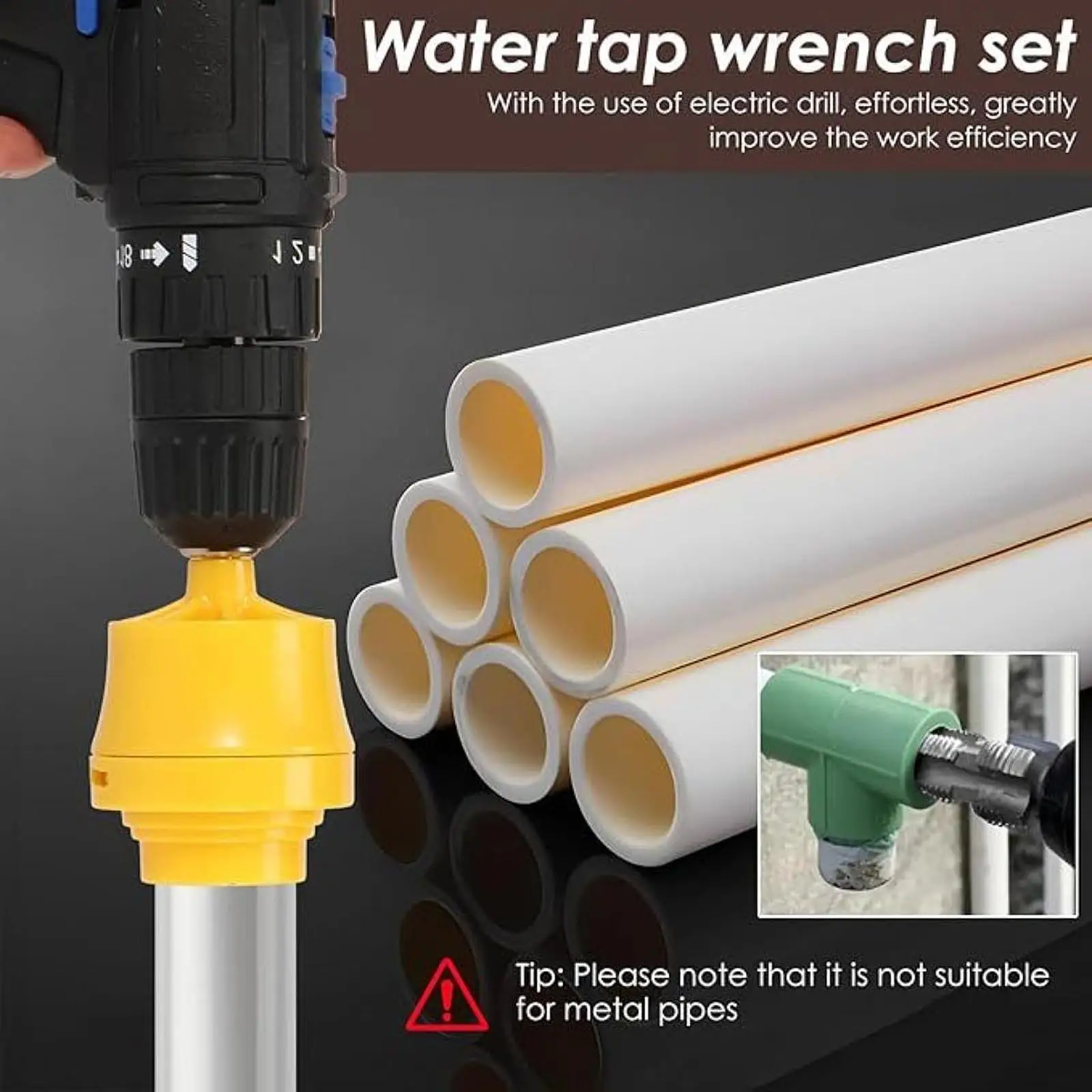 Electric Drill Compatible PVC Pipe Threader Kit PVC Thread Maker Tool Pipe Threader Professional Threading Plumbing Tool
Electric Drill Compatible PVC Pipe Threader Kit PVC Thread Maker Tool Pipe Threader Professional Threading Plumbing Tool