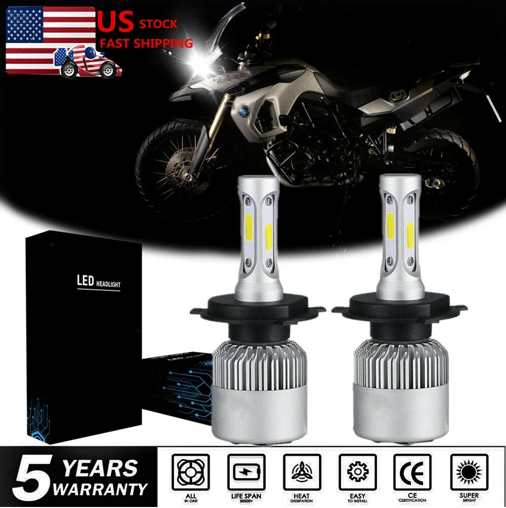 2pcs H4 LED Car Headlights 150W High Power 24000LM 6000K White COB Chips with Cooling Fan, Lasting 60000 Hours, Without Battery
2pcs H4 LED Car Headlights 150W High Power 24000LM 6000K White COB Chips with Cooling Fan, Lasting 60000 Hours, Without Battery