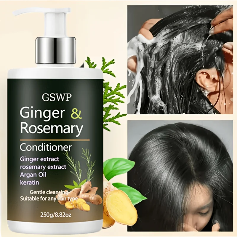 GSWP 500g Ginger & Rosemary Shampoo and Conditioner Set: Deeply cleanses and strengthens hair, repairs dry and damaged strands.
GSWP 500g Ginger & Rosemary Shampoo and Conditioner Set: Deeply cleanses and strengthens hair, repairs dry and damaged strands.