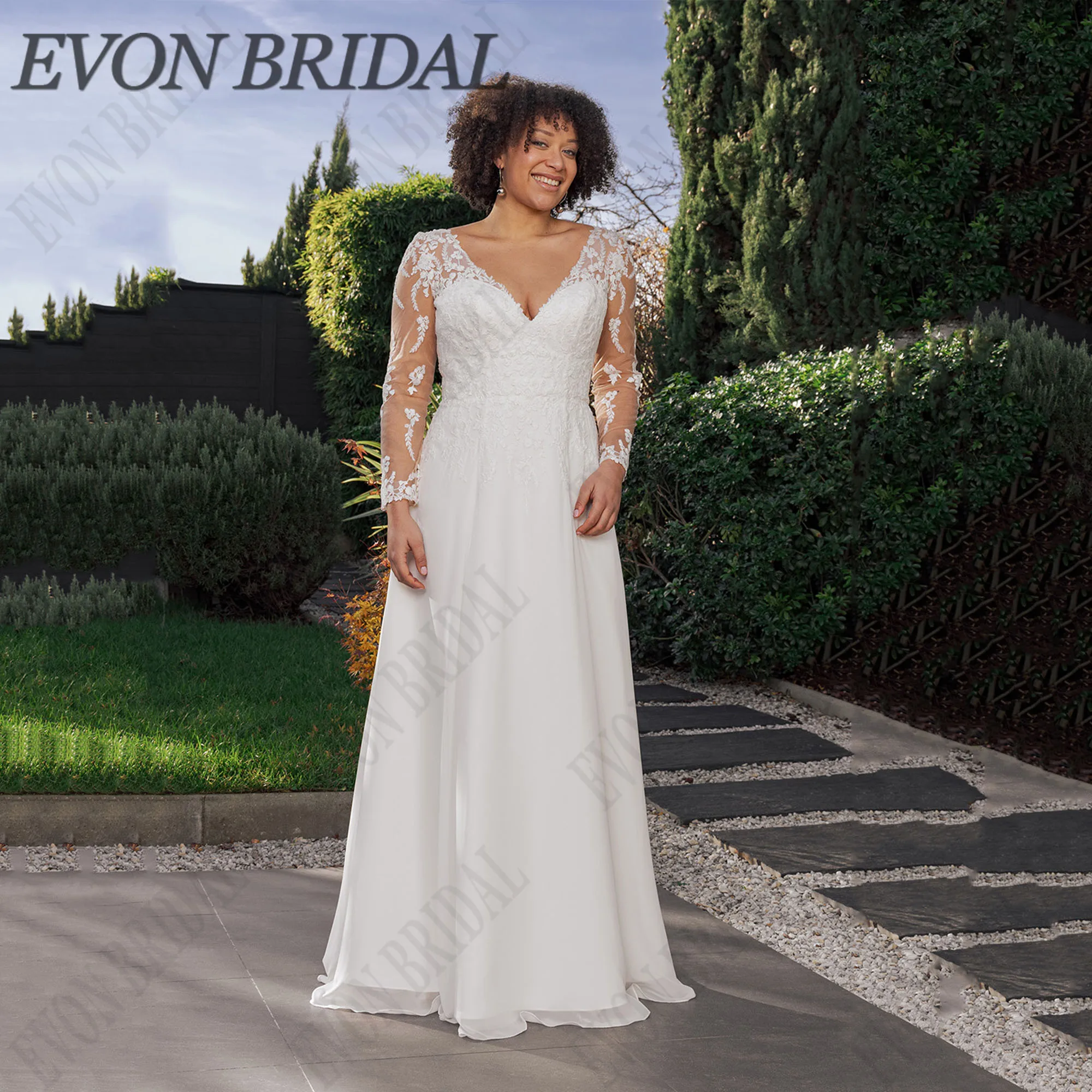 EVON BRIDAL Wedding Dresses Plus Size Civil Backless V-Neck 2025 Full Sleeves Applique A-Line Vestidos De Novia Lace Cumstomized
EVON BRIDAL Wedding Dresses Plus Size Civil Backless V-Neck 2025 Full Sleeves Applique A-Line Vestidos De Novia Lace Cumstomized