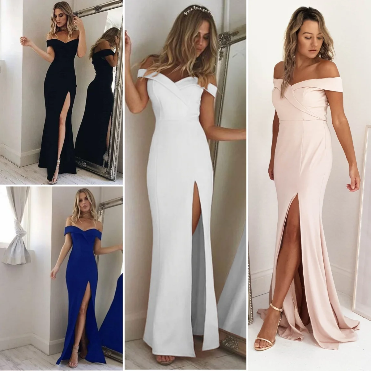 Satin Off the Shoulder Evening Dresses V-neck Bodycon High Slit Party Dress Elegant Backless Floor-Length Wedding Guest Gowns
Satin Off the Shoulder Evening Dresses V-neck Bodycon High Slit Party Dress Elegant Backless Floor-Length Wedding Guest Gowns