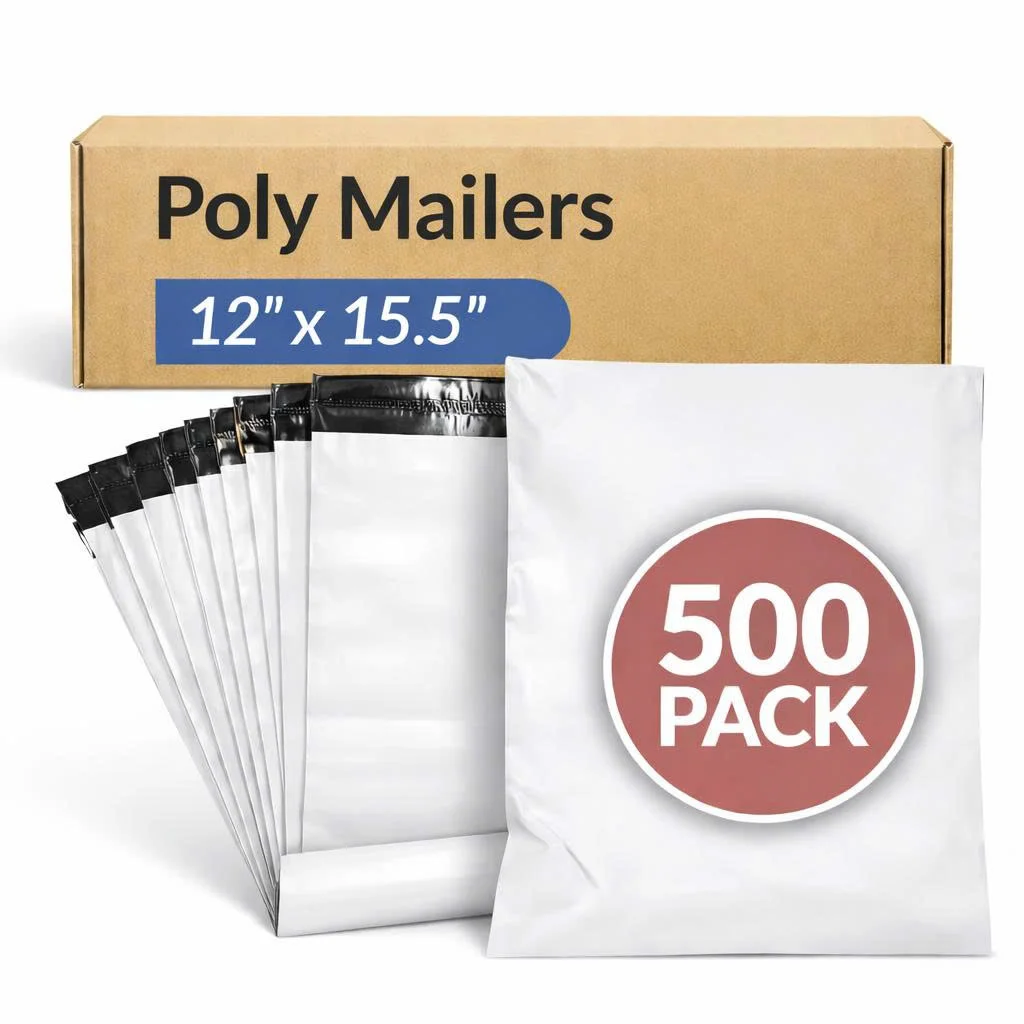 500PCS 12x15.5 Inch Self Seal Poly Mailer Bags – Waterproof Shipping Bags Strong Adhesive Courier Packaging Envelopes
500PCS 12x15.5 Inch Self Seal Poly Mailer Bags – Waterproof Shipping Bags Strong Adhesive Courier Packaging Envelopes
