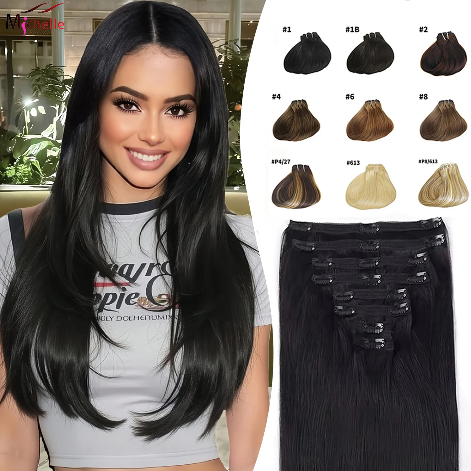 Накладные прямые волосы на заколках, 26 дюймов, 100% натуральные человеческие волосы Реми, бесшовные, 8 штук, натуральные
Накладные прямые волосы на заколках, 26 дюймов, 100% натуральные человеческие волосы Реми, бесшовные, 8 штук, натуральные