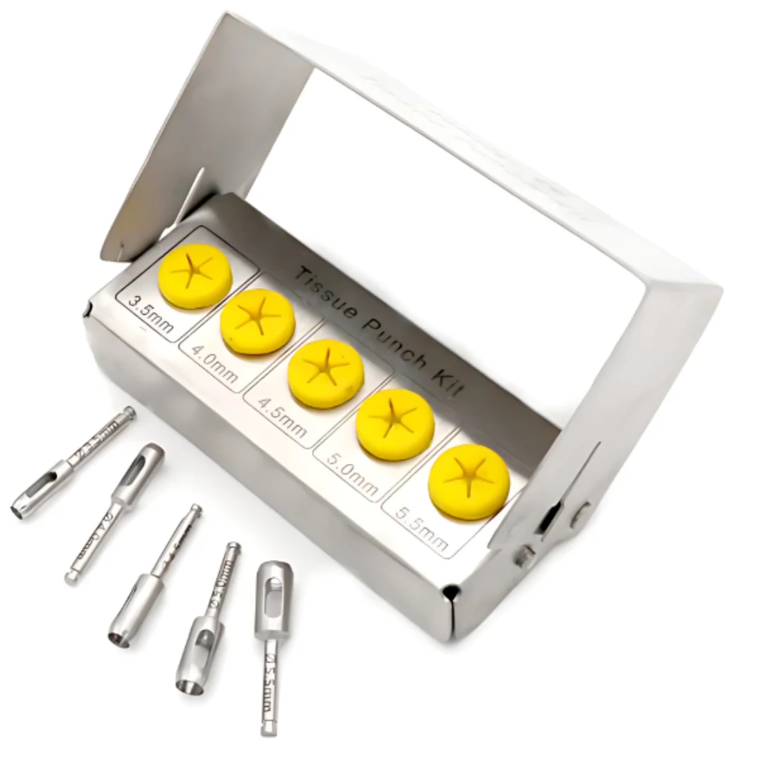 Tissue Punch Kit Set 5 Pcs Surgical Dental Surgery with Bur Holder Beauty Health Dental Supplies Drills Brushes
Tissue Punch Kit Set 5 Pcs Surgical Dental Surgery with Bur Holder Beauty Health Dental Supplies Drills Brushes