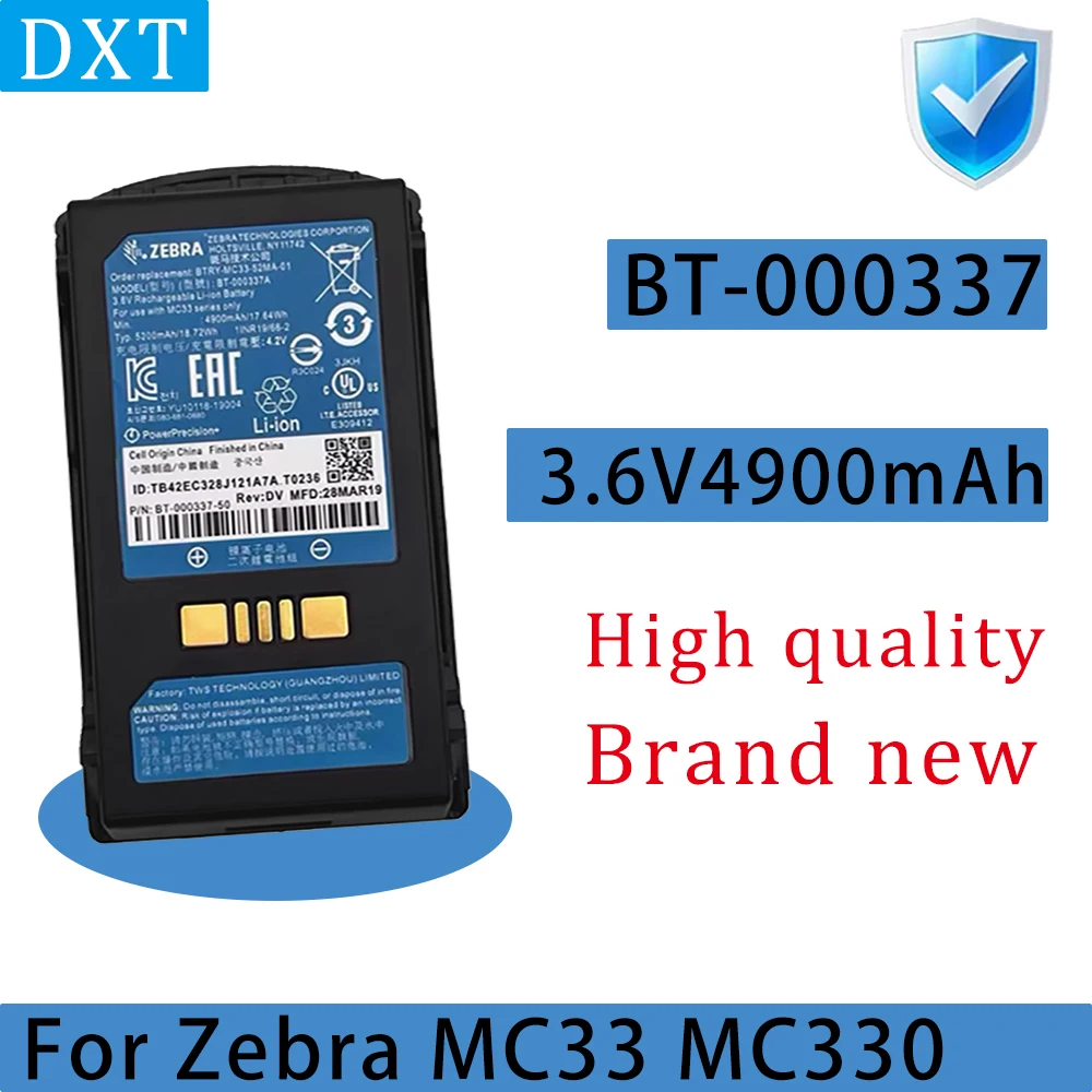 New BT-000337 3.6V 4900mAh Scan Gun Battery For ZEBRA MC33 MC330 MC3300 MC33N0 BTRY-MC33-52MA-01 BT-000338 BTRY-MC33-52MA-01
New BT-000337 3.6V 4900mAh Scan Gun Battery For ZEBRA MC33 MC330 MC3300 MC33N0 BTRY-MC33-52MA-01 BT-000338 BTRY-MC33-52MA-01