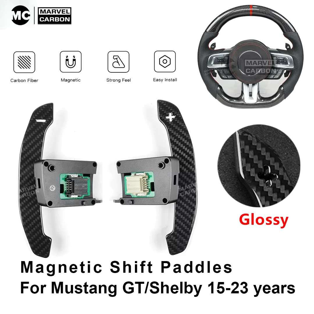 MC Glossy Carbon Fiber Magnetic Paddle Shifter For Mustang GT/Shelby 2015-2023 Steering Wheel Paddle Shifter
MC Glossy Carbon Fiber Magnetic Paddle Shifter For Mustang GT/Shelby 2015-2023 Steering Wheel Paddle Shifter
